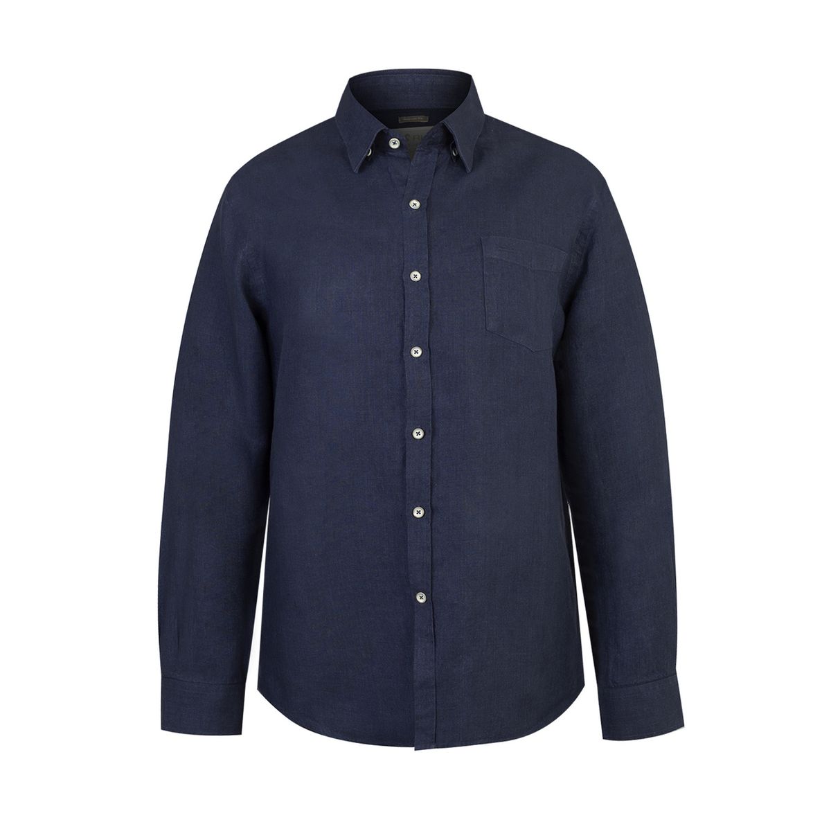 ROCKFORD - Camisa Lino Hombre Linen Azul ROCKFORD