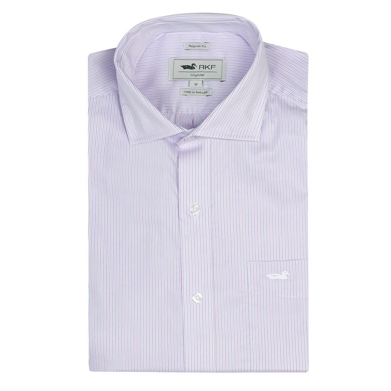 ROCKFORD - Camisa EasyIron Hombre Cuello Italiano Rosado ROCKFORD_.