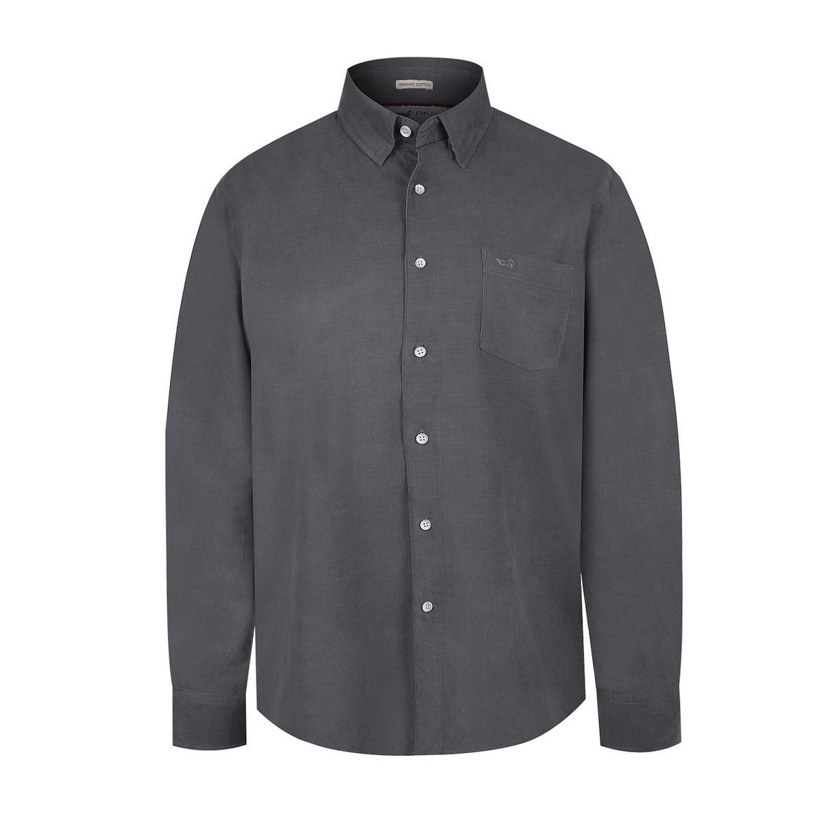ROCKFORD - Camisa Algodón Orgánico Hombre Corduroy Gris ROCKFORD