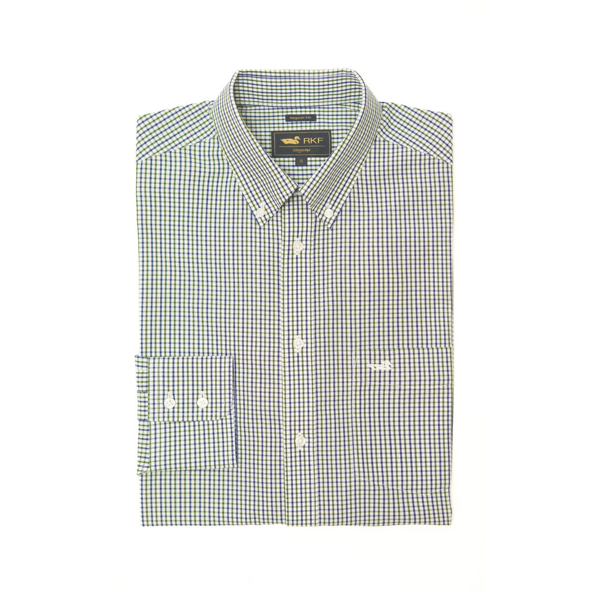 ROCKFORD - Camisa Libre De Arrugas Hombre WF Verde ROCKFORD