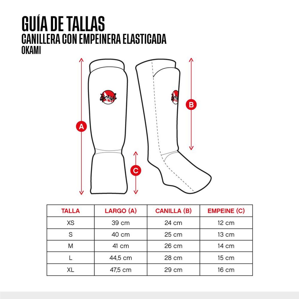 OKAMI - CANILLERA OKAMI ELASTICADA CEMPEINERA BL XL