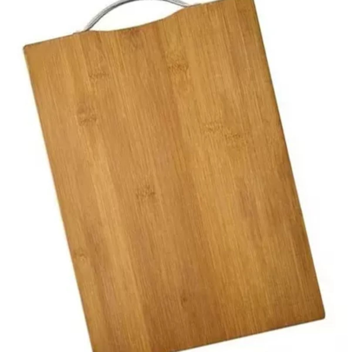 OEM - Tabla Para Picar Barbacoa De Madera Mango Metálico 32x22cm