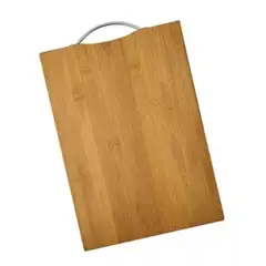 OEM - Tabla Para Picar Barbacoa De Madera Mango Metálico 32x22cm
