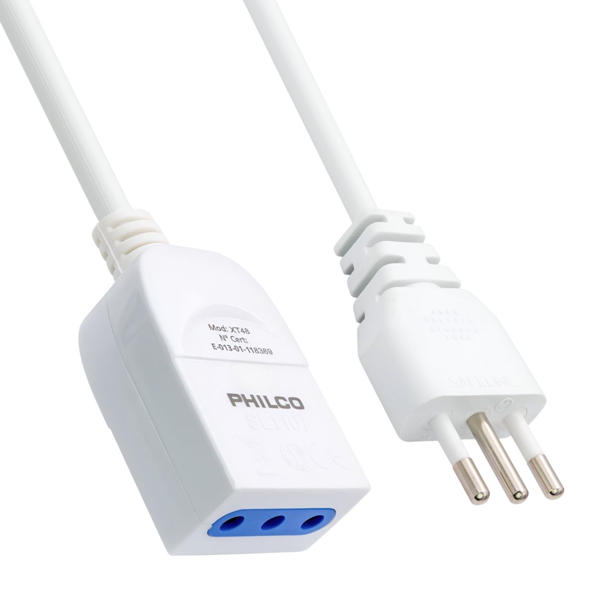 PHILCO - Extensión Eléctrica Alargador 5m Certificado SEC XT48 BLANCO