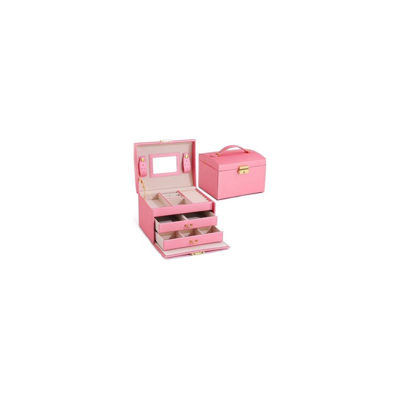 U BUY - Joyero Caja De Joya Con Espejo Tipo Maleta Organizador Joyas