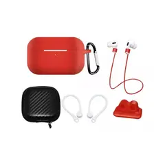 GENERICO - Carcasa Funda Estuche Para AirPods Pro / Kit 6 Accesorios