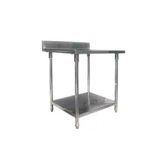 IMAHE - MESÓN CON RESPALDO ACERO INOX 80 X 70 X 85 CM