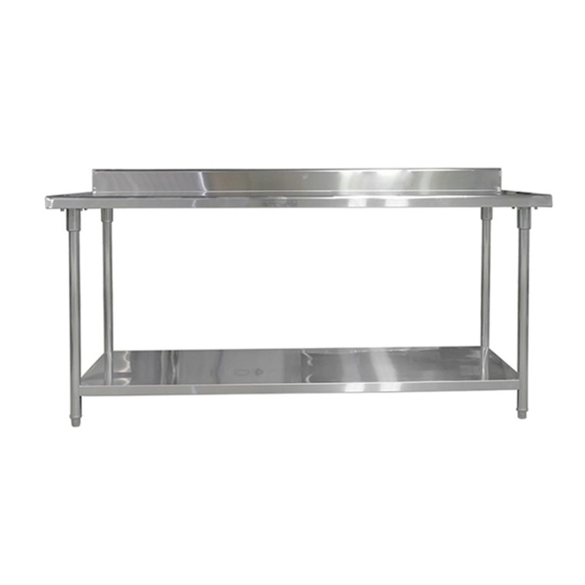 IMAHE - MESÓN CON RESPALDO ACERO INOX 200 X 70 X 85 IMAHE