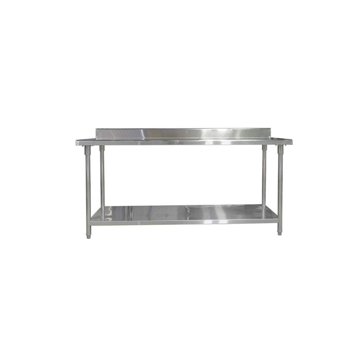 IMAHE - MESÓN CON RESPALDO ACERO INOX 200 X 70 X 85 IMAHE