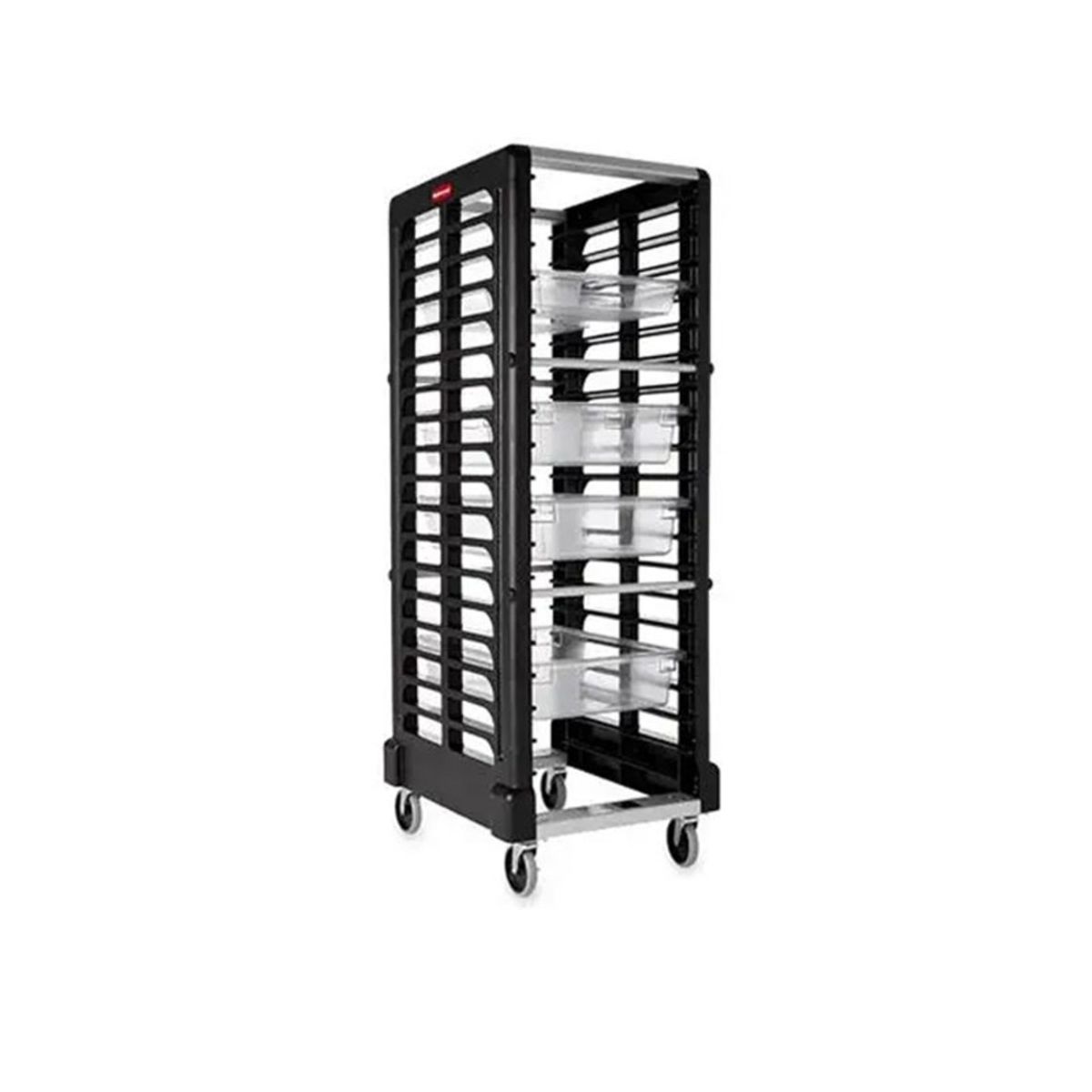 IMAHE - CARRO TRANSPORTA CAJA DE ALIMENTOS Y BANDEJAS NEGRO 3320BK IMAHE