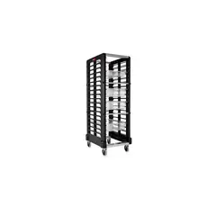 IMAHE - CARRO TRANSPORTA CAJA DE ALIMENTOS Y BANDEJAS NEGRO 3320BK