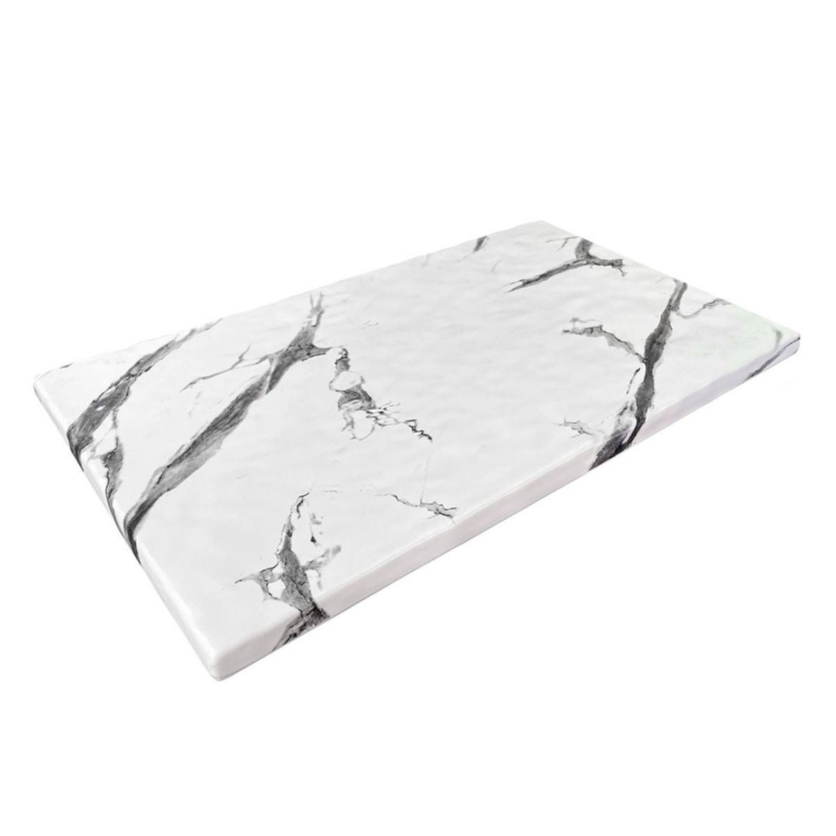 IMAHE - TABLA APERITIVO MELAMINA RECTANGULAR 53X32X1CM MARMOL BLANCO IMAHE