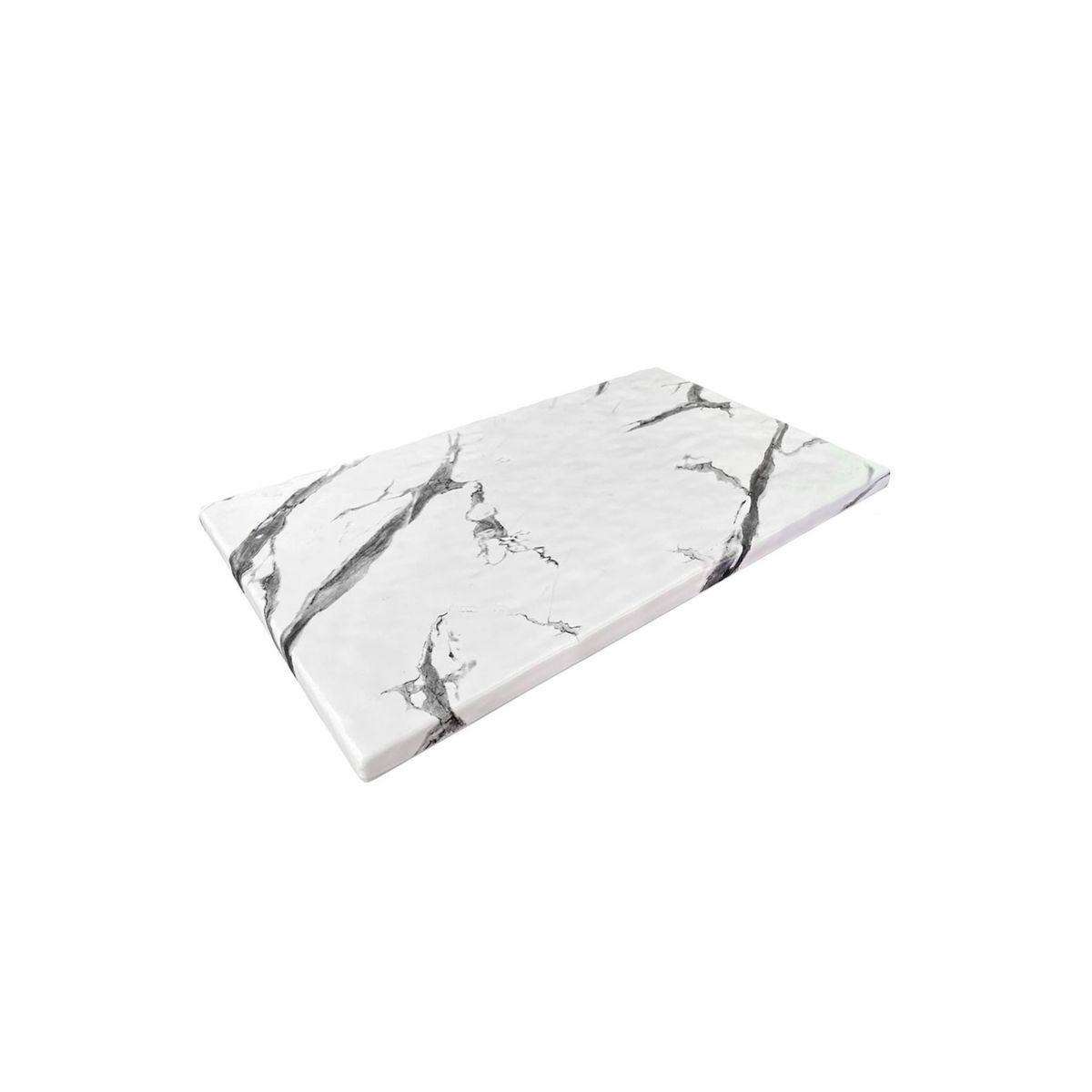 IMAHE - TABLA APERITIVO MELAMINA RECTANGULAR 53X32X1CM MARMOL BLANCO IMAHE