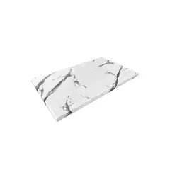 IMAHE - TABLA APERITIVO MELAMINA RECTANGULAR 53X32X1CM MARMOL BLANCO