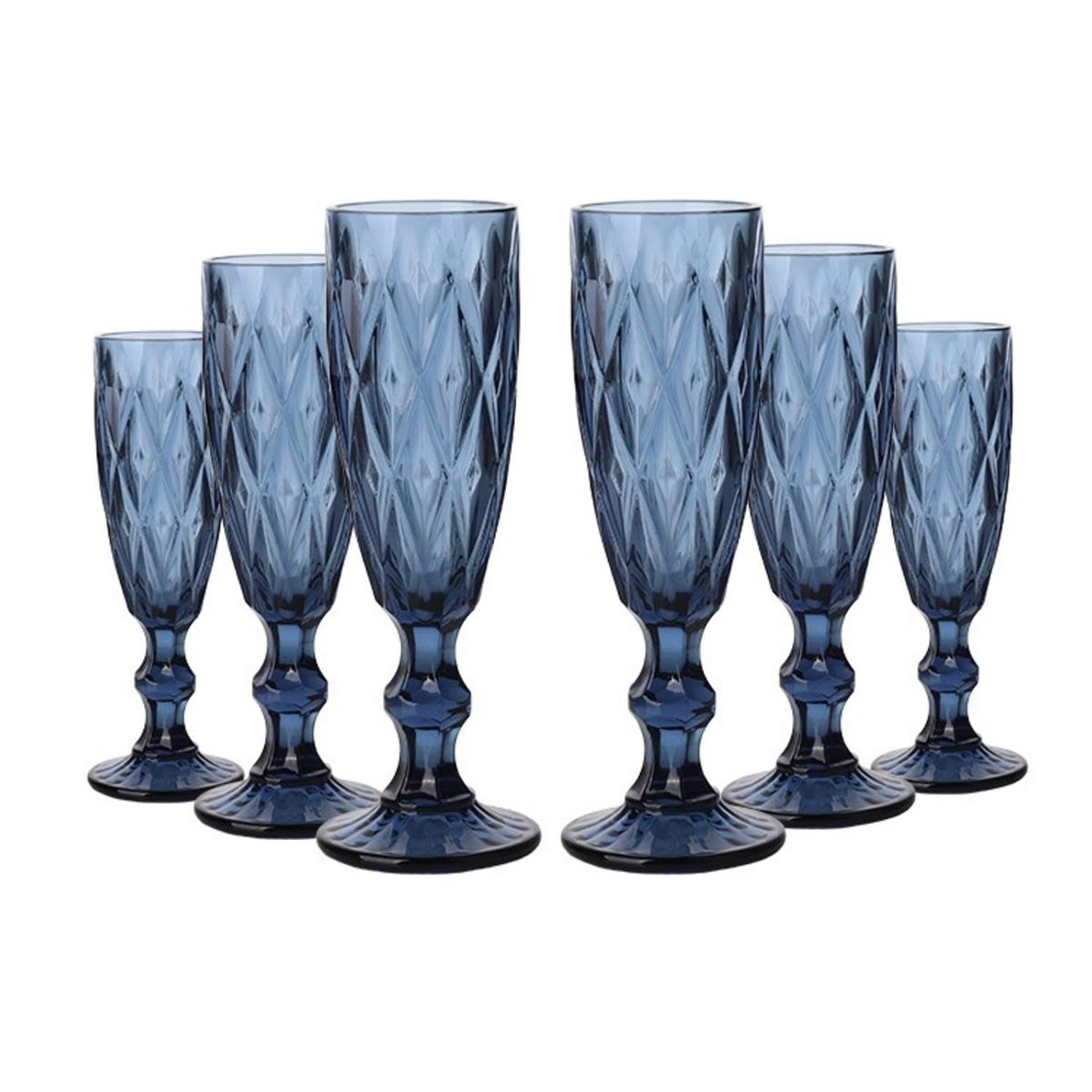 IMAHE - Set 6 Copas Champagne Azul 150ml Imahe IMAHE