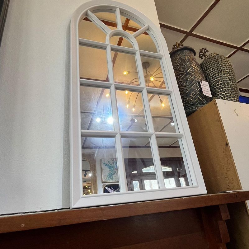 GENERICO - Espejo Pequeño Diseño Ventana Color Blanco