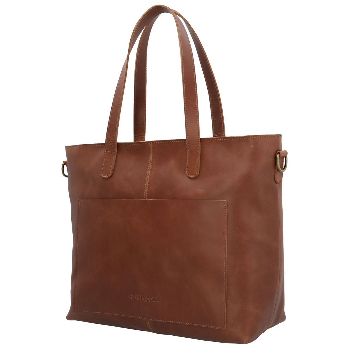 HUSH PUPPIES - Cartera Cuero Mujer Beatrice Tote Café HUSH PUPPIES