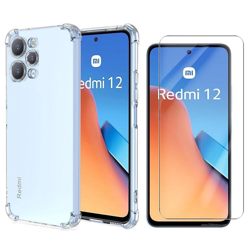 GENERICO - Carcasa Xiaomi Redmi 12 4g Antishock Compatible+ Lamina Completa - Agua