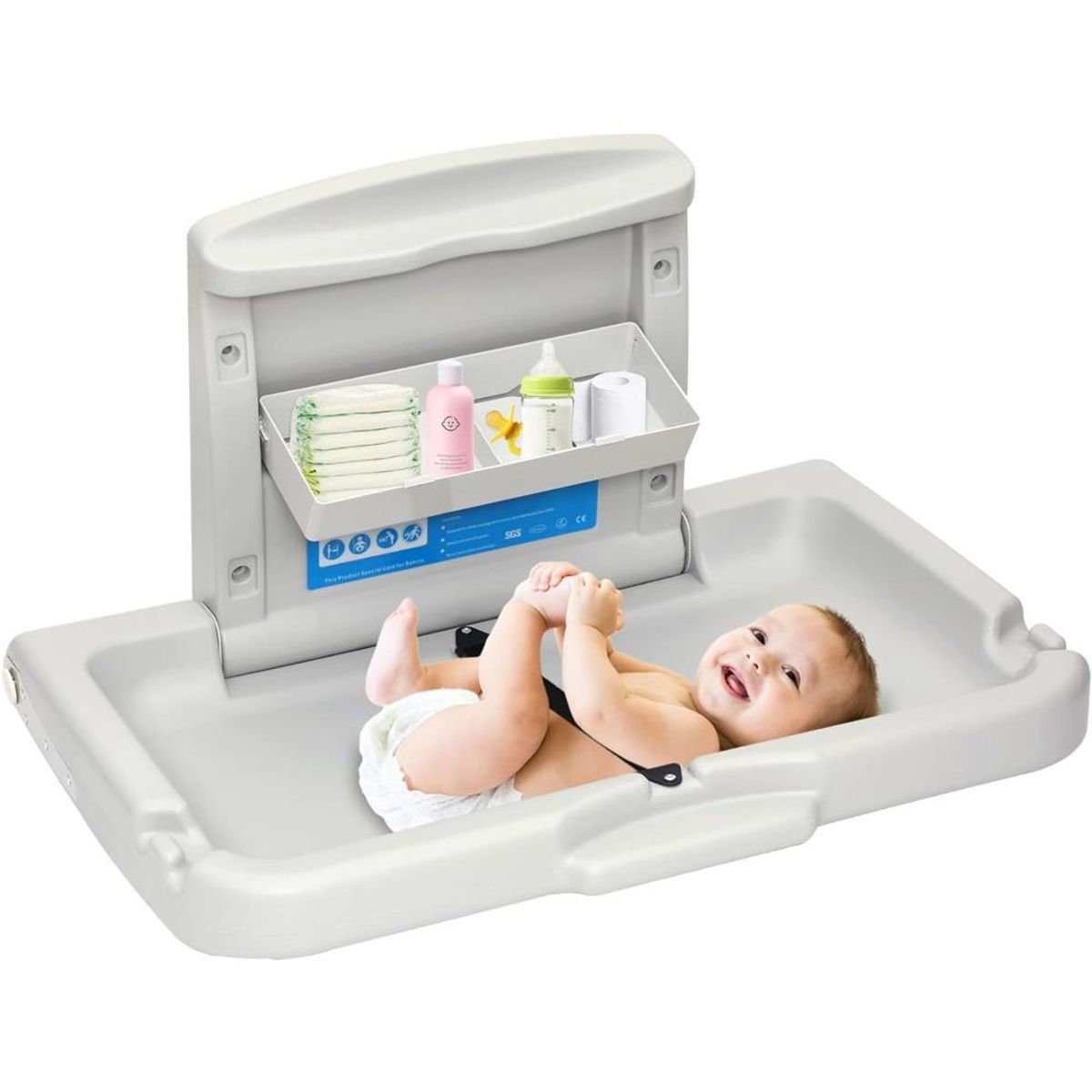 DETODOYMAS - Mudador Para Baño Público - Gris