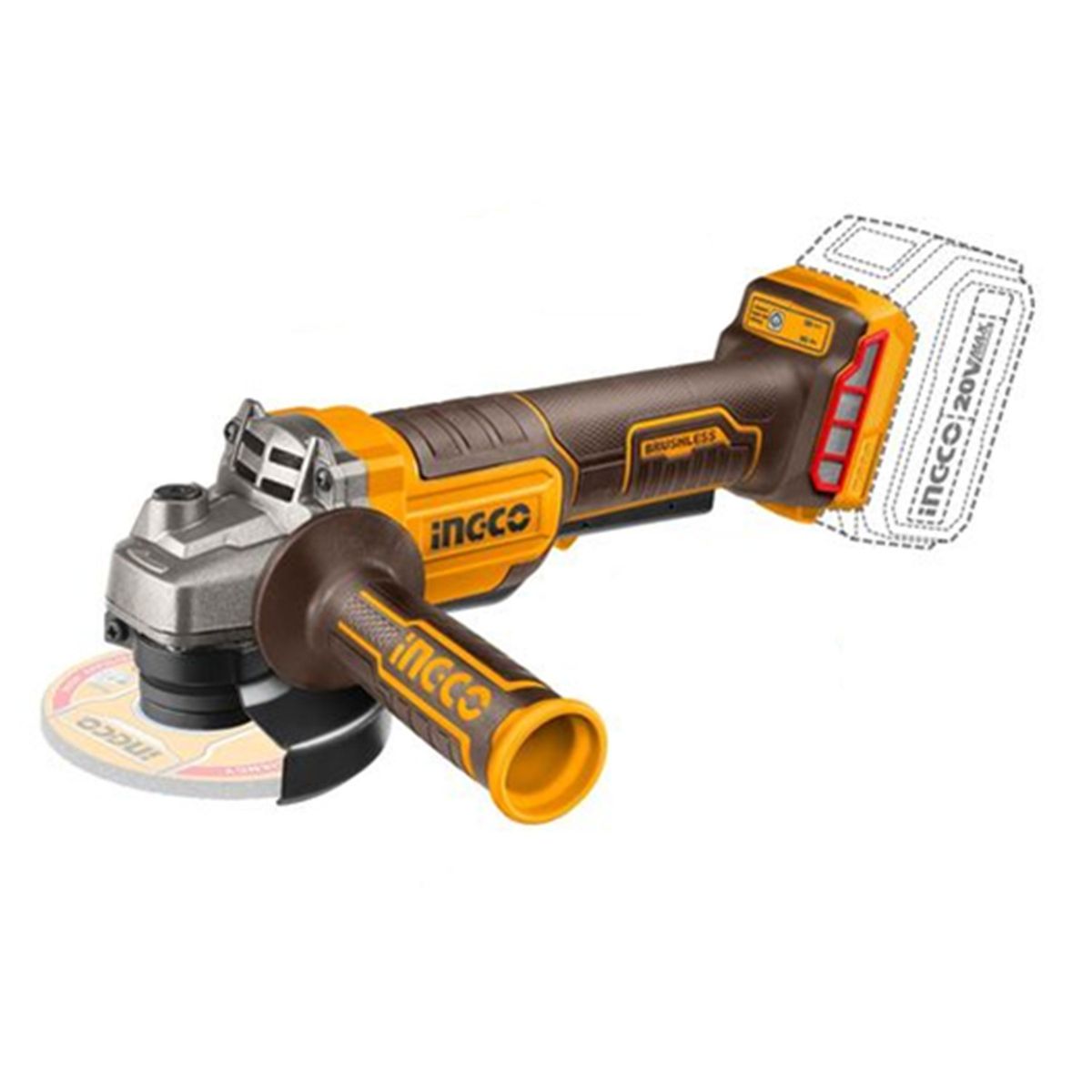 INGCO - Galletera Esmeril Angular 20v 115mm Ingco Cagli211156