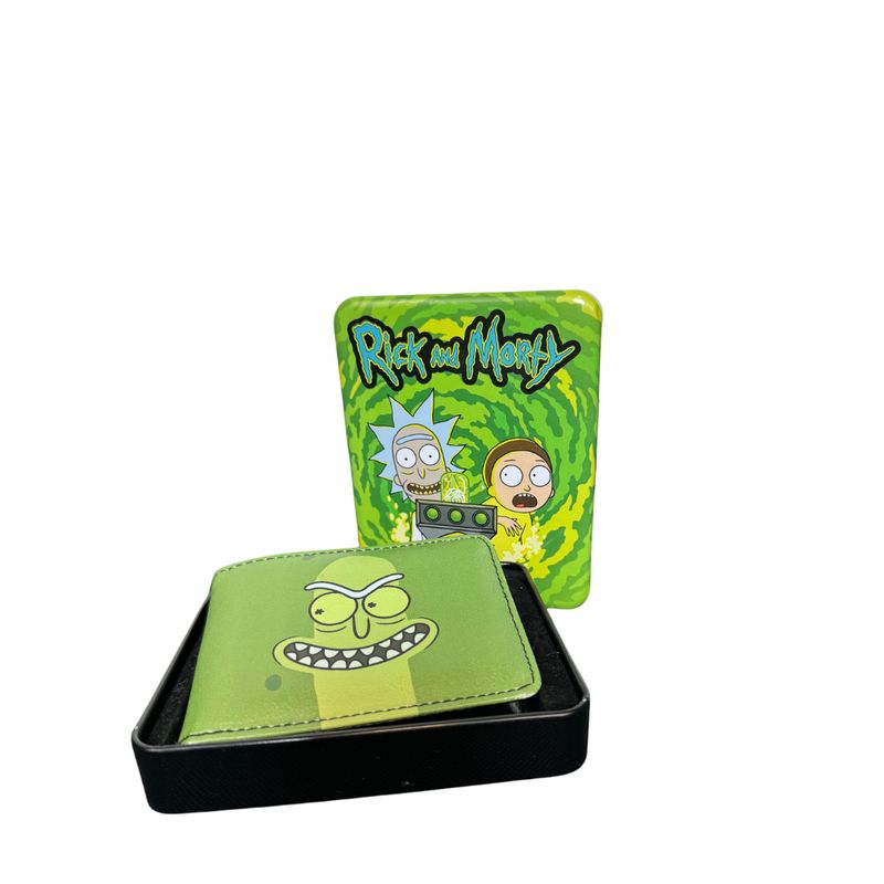 GENERICO - Billetera Rick and Morty Negra y Verde