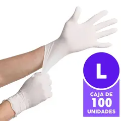 BOTICAMED - Guantes de látex desechables (Caja de 100 unidades) - L