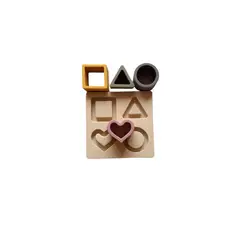 GENERICO - Juguete de Silicona puzzle con figuras geométricas