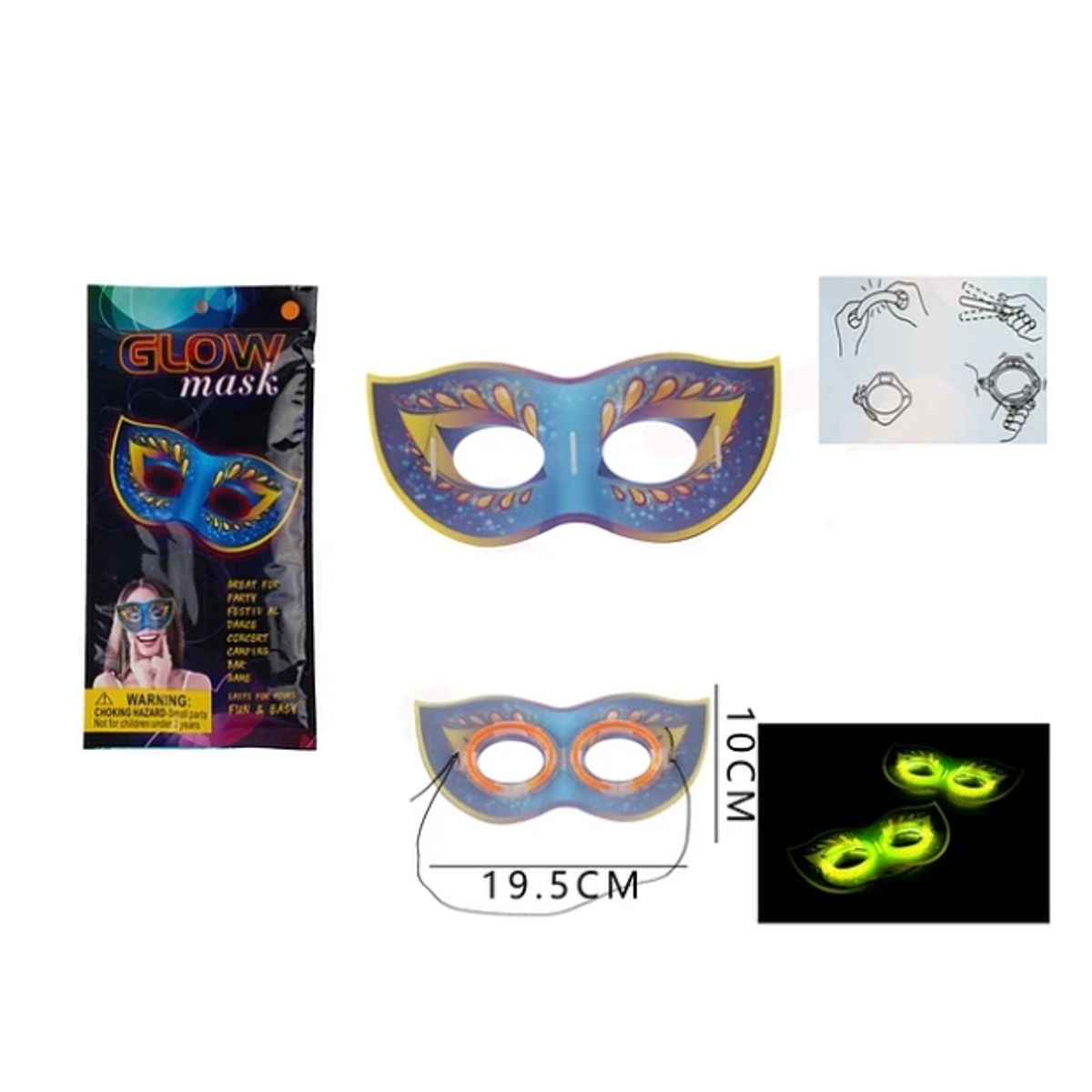 GENERICO - Antifaz Fluorecentes 19510 Cm Surtidos