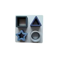 GENERICO - Juguete de Silicona puzzle de figuras geométricas