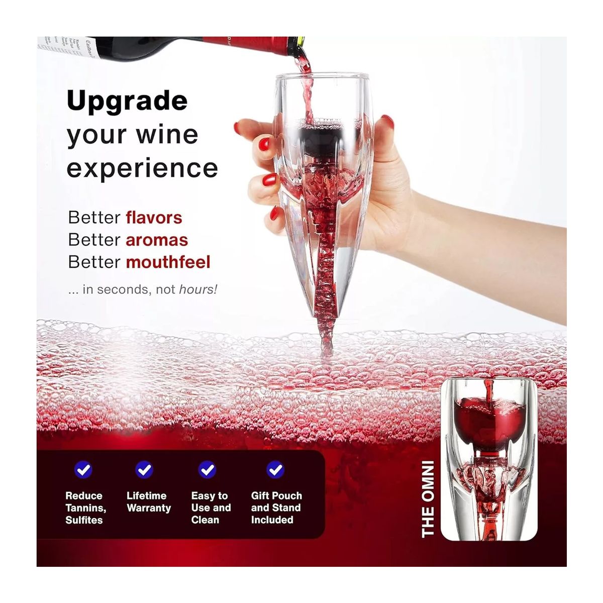 GENERICO - Aireador De Vinos Decantador Vino Tipo Oxigenador Filtro