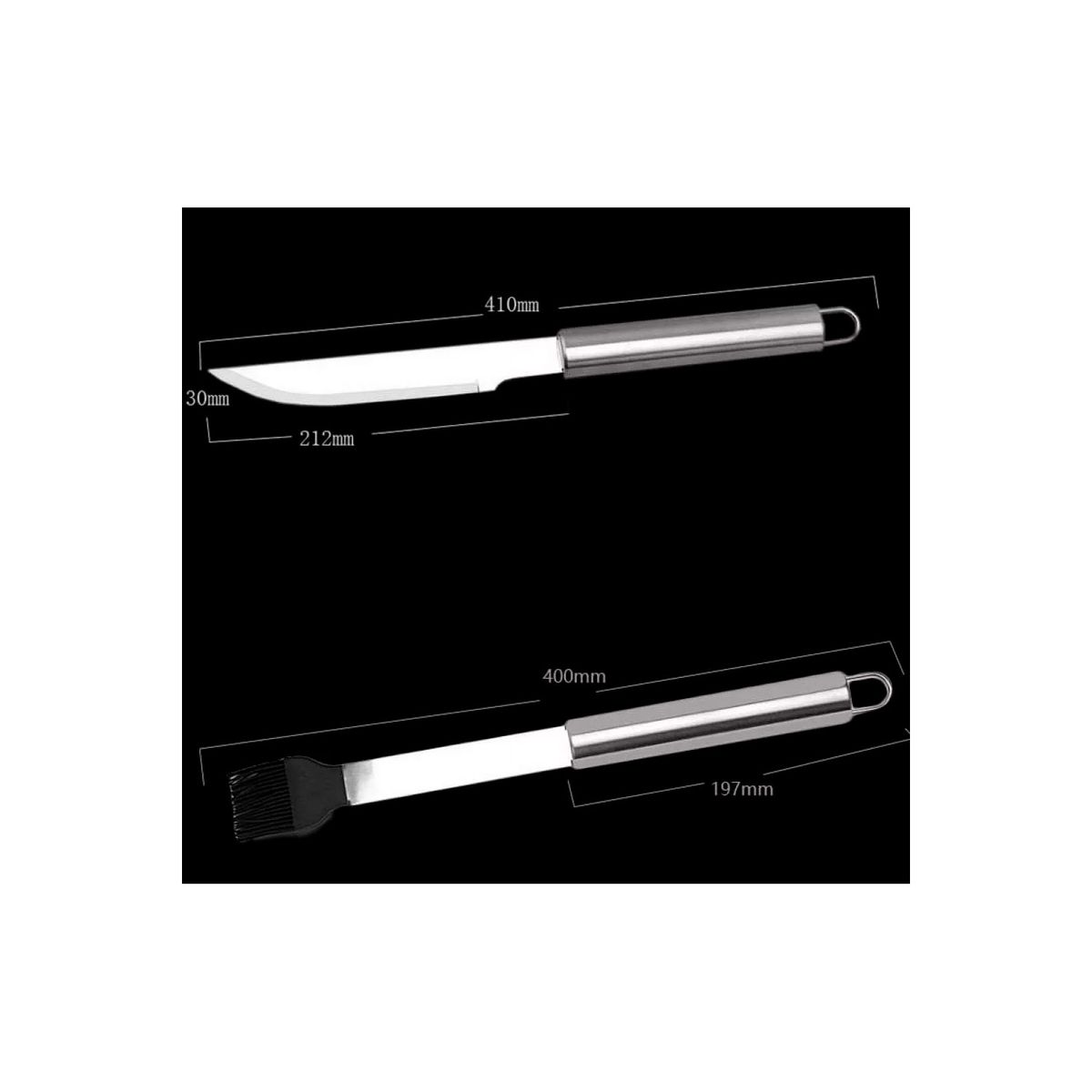 GENERICO - Set Parrillero Asado Barbacoa 18 Pcs En Maleta Kit Parrilla