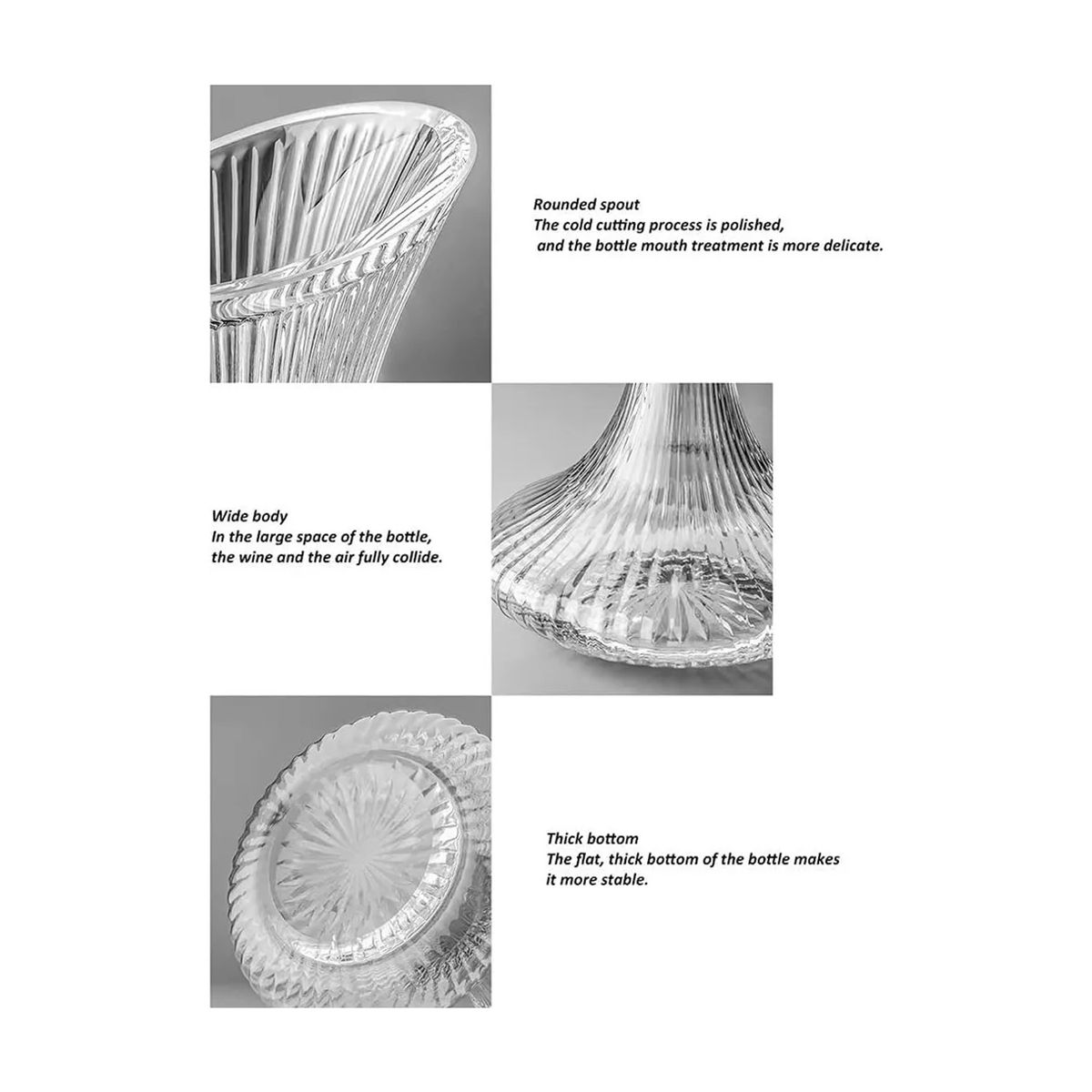 GENERICO - Decantador De Vino Jarra De Vidrio Diseño