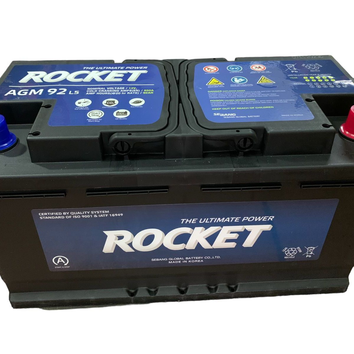 ROCKET - batería star stop 92 ah