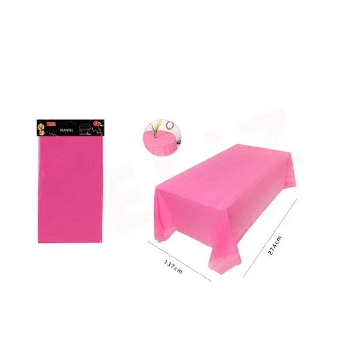 GENERICO - Mantel Plástico Fucsia 137 x 274cm