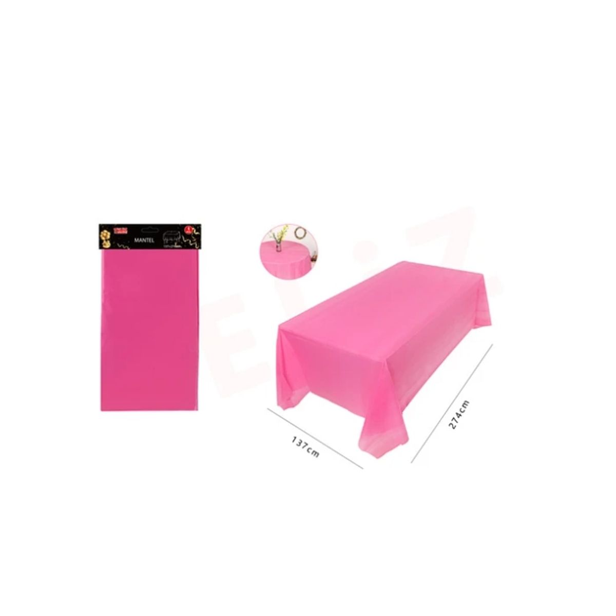 GENERICO - Mantel Plástico Fucsia 137 x 274cm