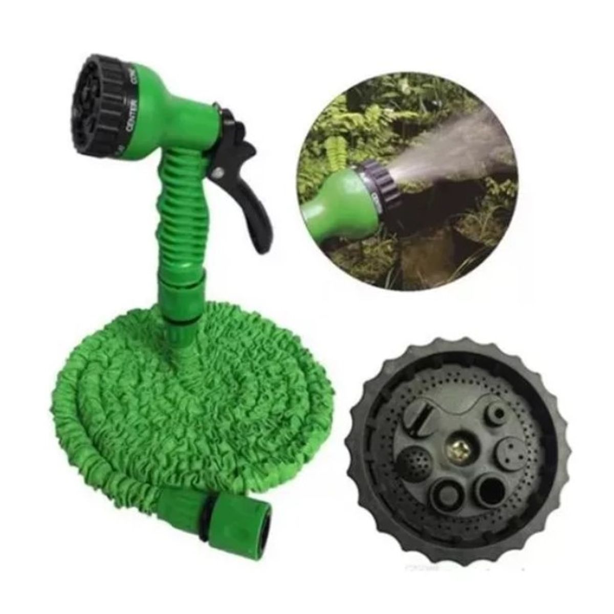 GENERICO - Manguera Retráctil Expandible 30 Metros - Verde.