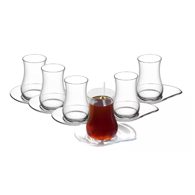 GENERICO - Juego D Vasos Tazas Té Café 170ml +plato 12piezas Turcas Eva