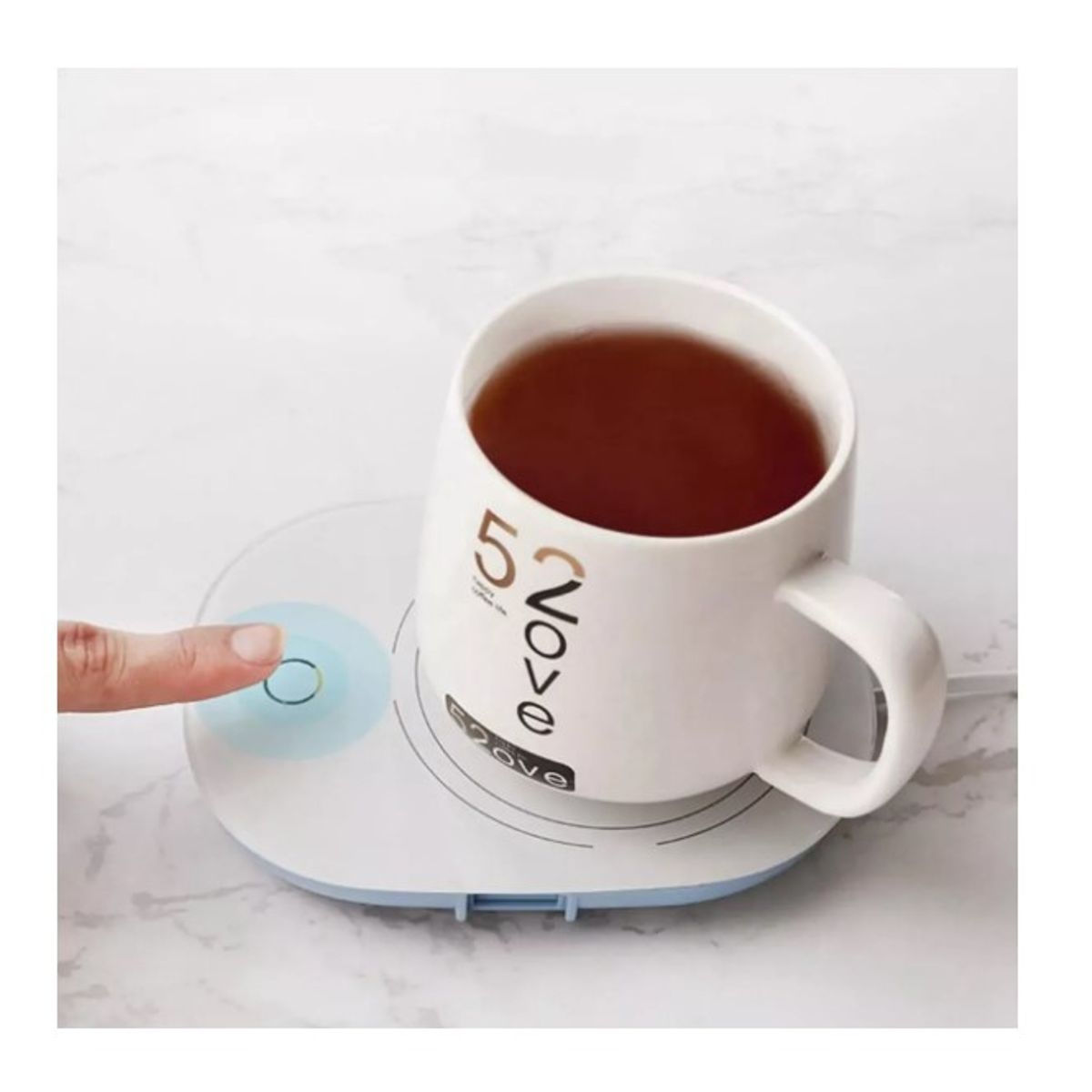 GENERICO - Taza De Café Cerámica Con Calentador Eléctrico Con Tapa