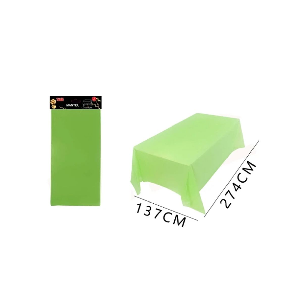 GENERICO - Mantel Plástico Verde 137X274 Cm