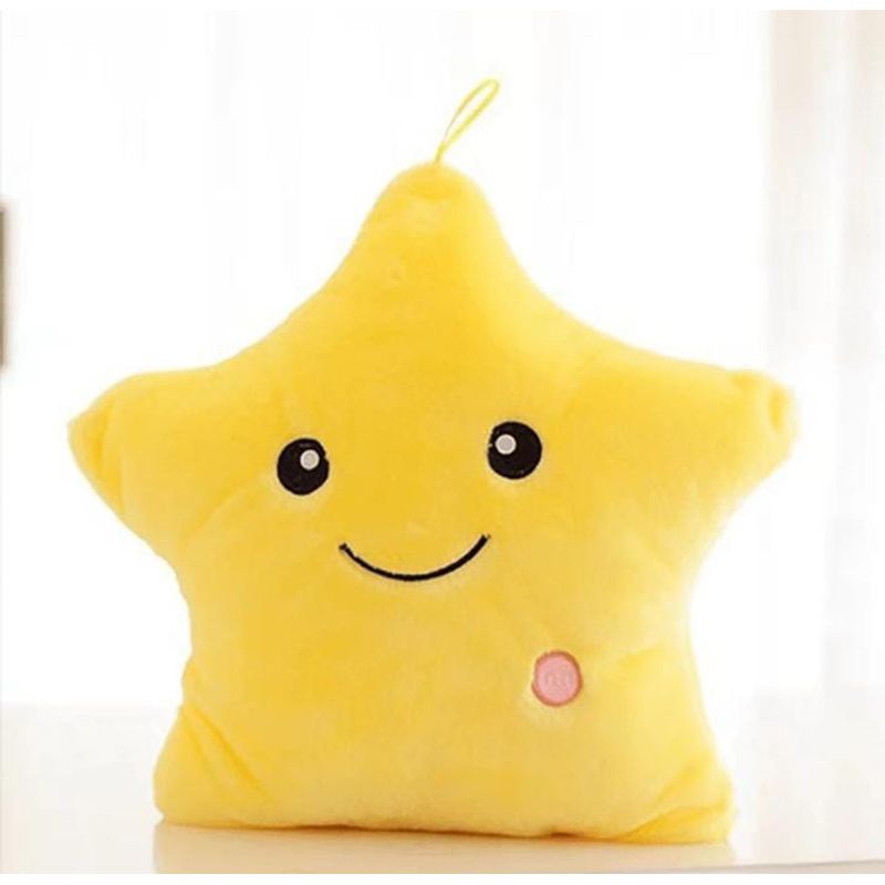 GENERICO - Cojin forma de estrella Luminoso color Amarillo