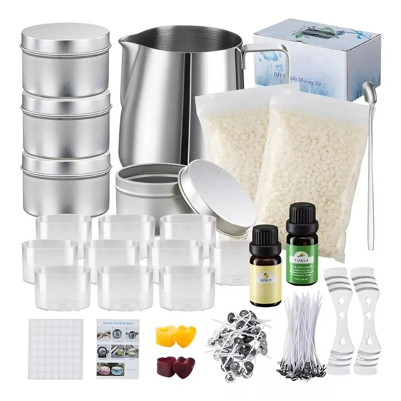 GENERICO - Kit Para Hacer Velas Insumos Velas Moldes Para Velas 153 Pzs
