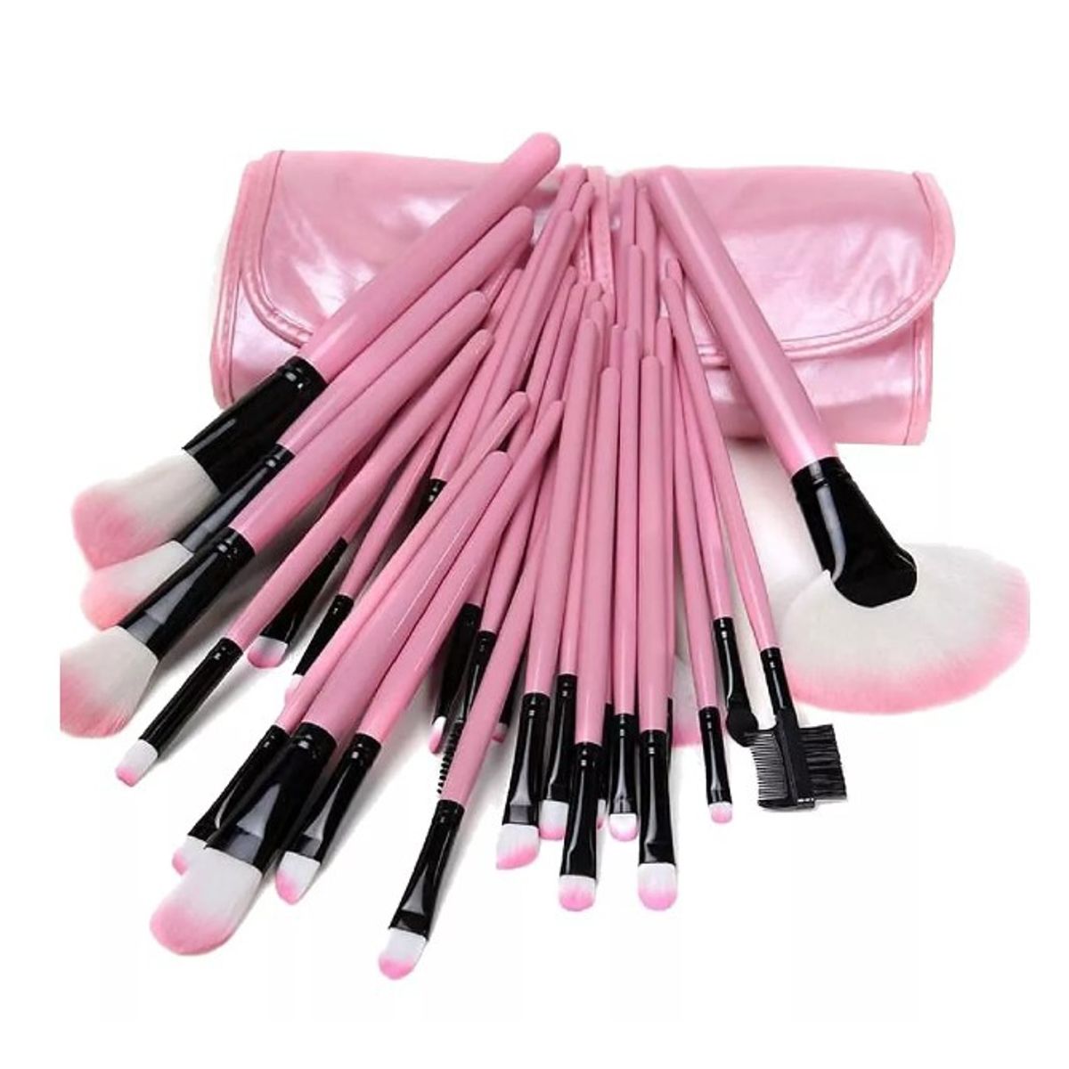 GENERICO - Set 24 Brochas Maquillaje Profesional Fibra Artificial