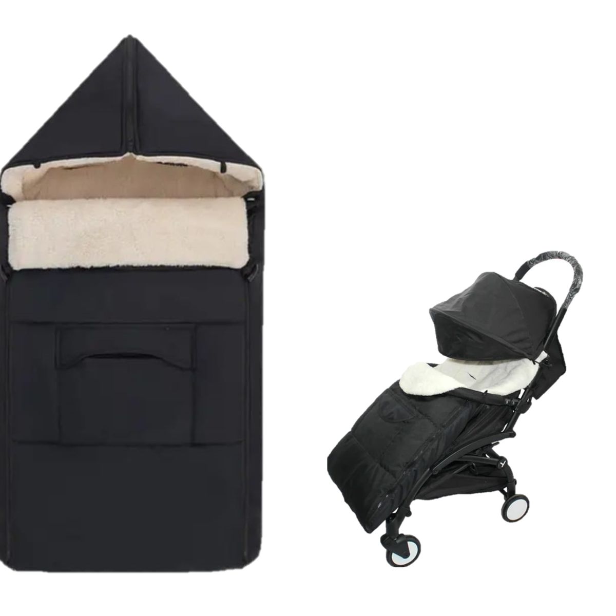 GENERICO - Saco Impermeable Para Coche Forrado Chiporro Universal Negro