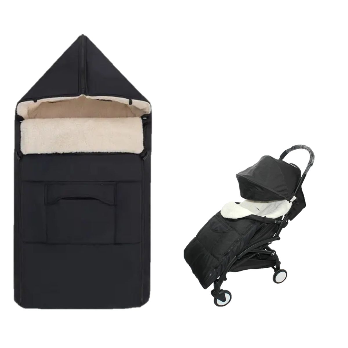 GENERICO - Saco Impermeable Para Coche Forrado Chiporro Universal Negro