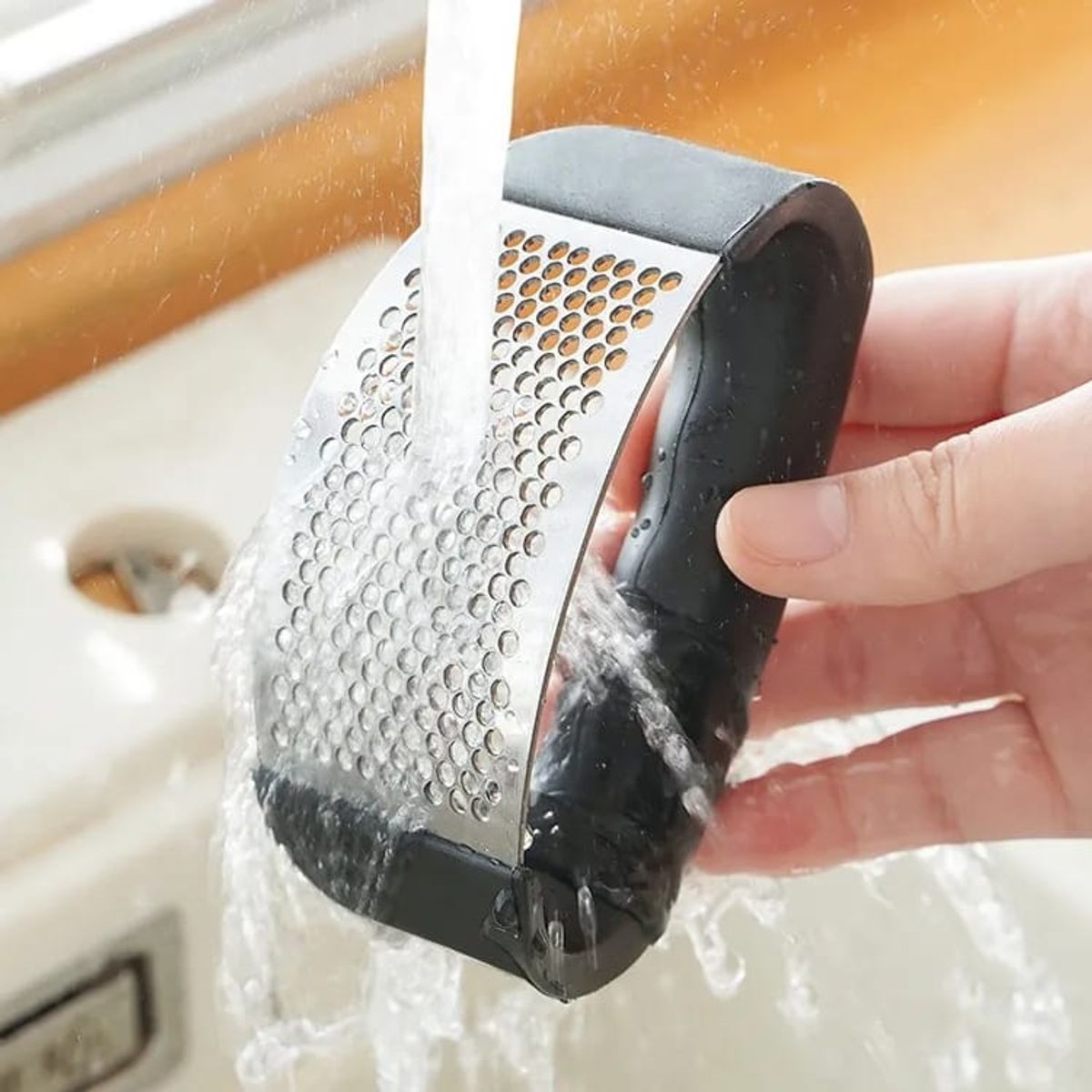 GENERICO - Machacador Triturador Prensa de Ajo Acero Inox