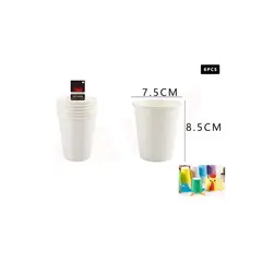 GENERICO - Vaso Blanco De Carton 6Pcs