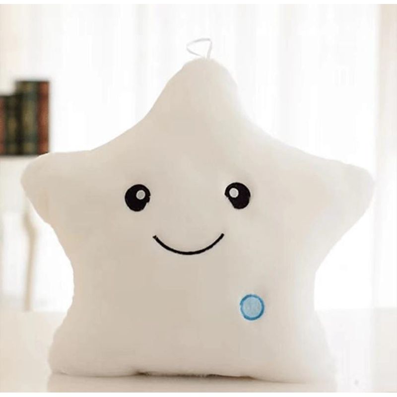 GENERICO - Cojin forma de estrella Luminoso color blanco
