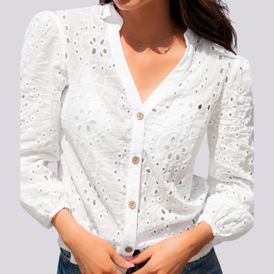 Imagen 2 del producto Blusa de broderie escote V_.