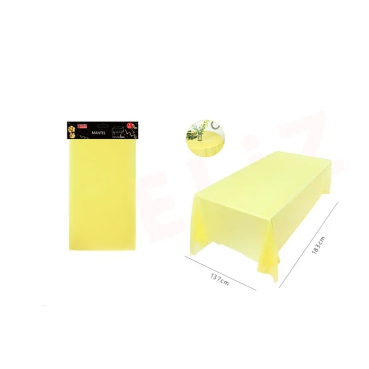 GENERICO - Mantel Plástico Amarillo 137x183Cm