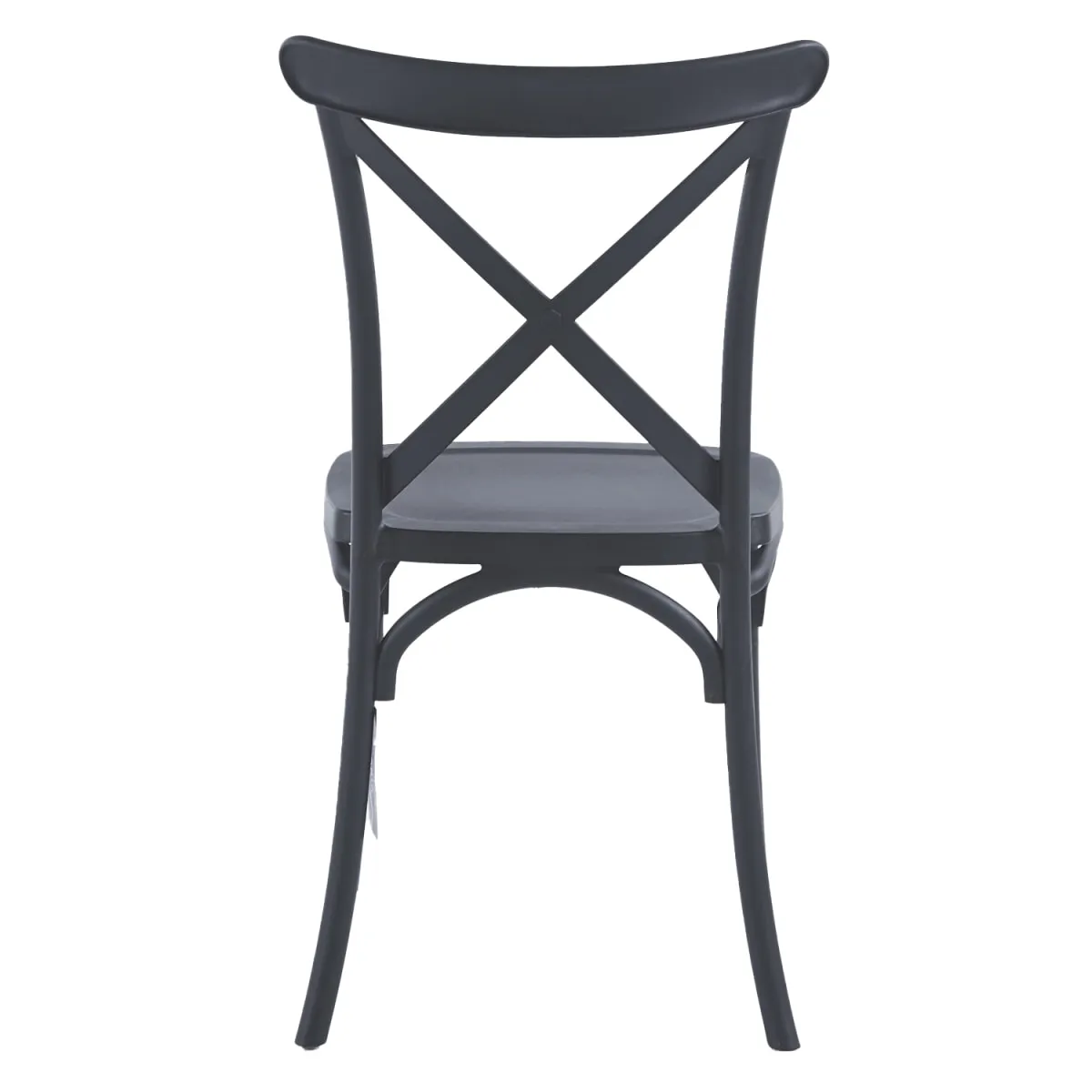 MOBOI - Pack 4 Sillas Crossback Negra Apilable